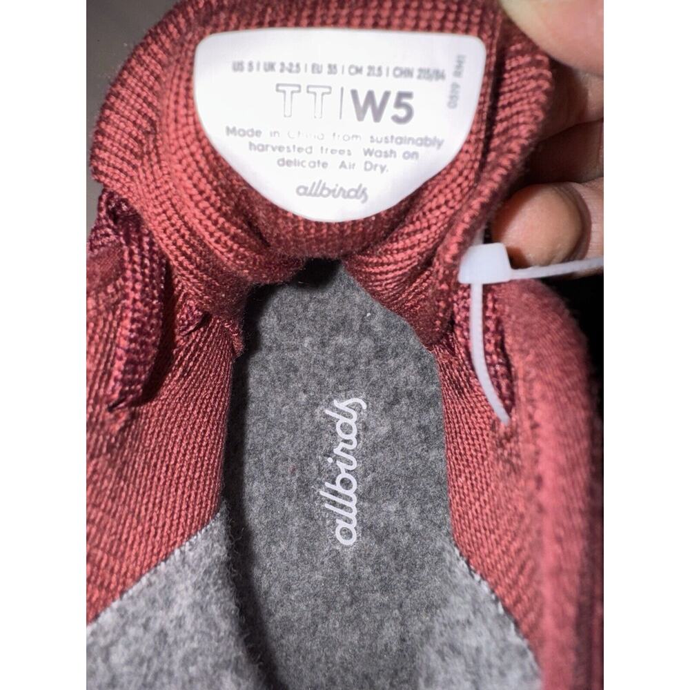 Allbirds Tree Toppers Womens Size 5 Red Athletic Running Shoes Sneakers High Top - Picture 6 of 7